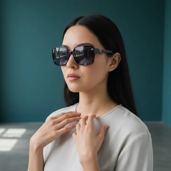 Prada Women’s Oversized Sunglasses | Black Frame | Gray Gradient | New | No Box - Picture 5 of 15